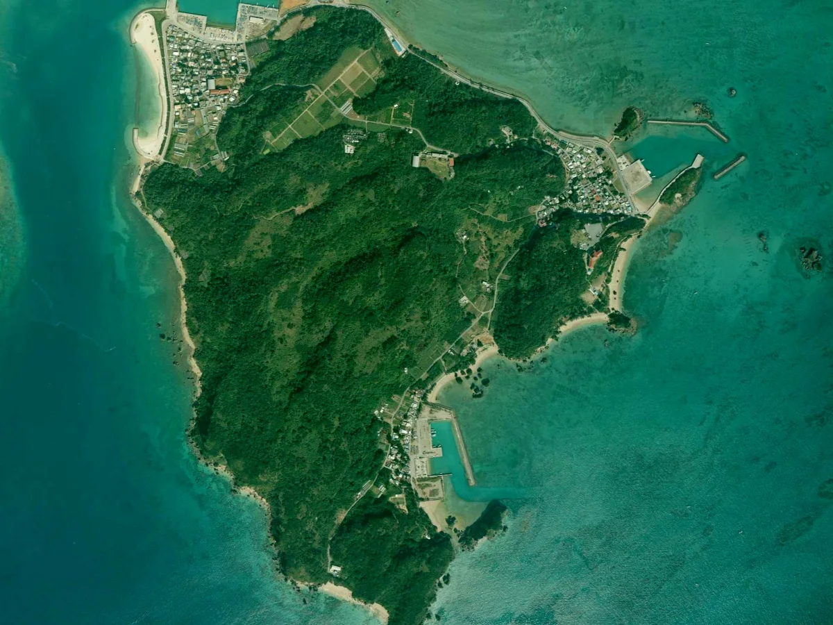 浜比嘉島の空中写真