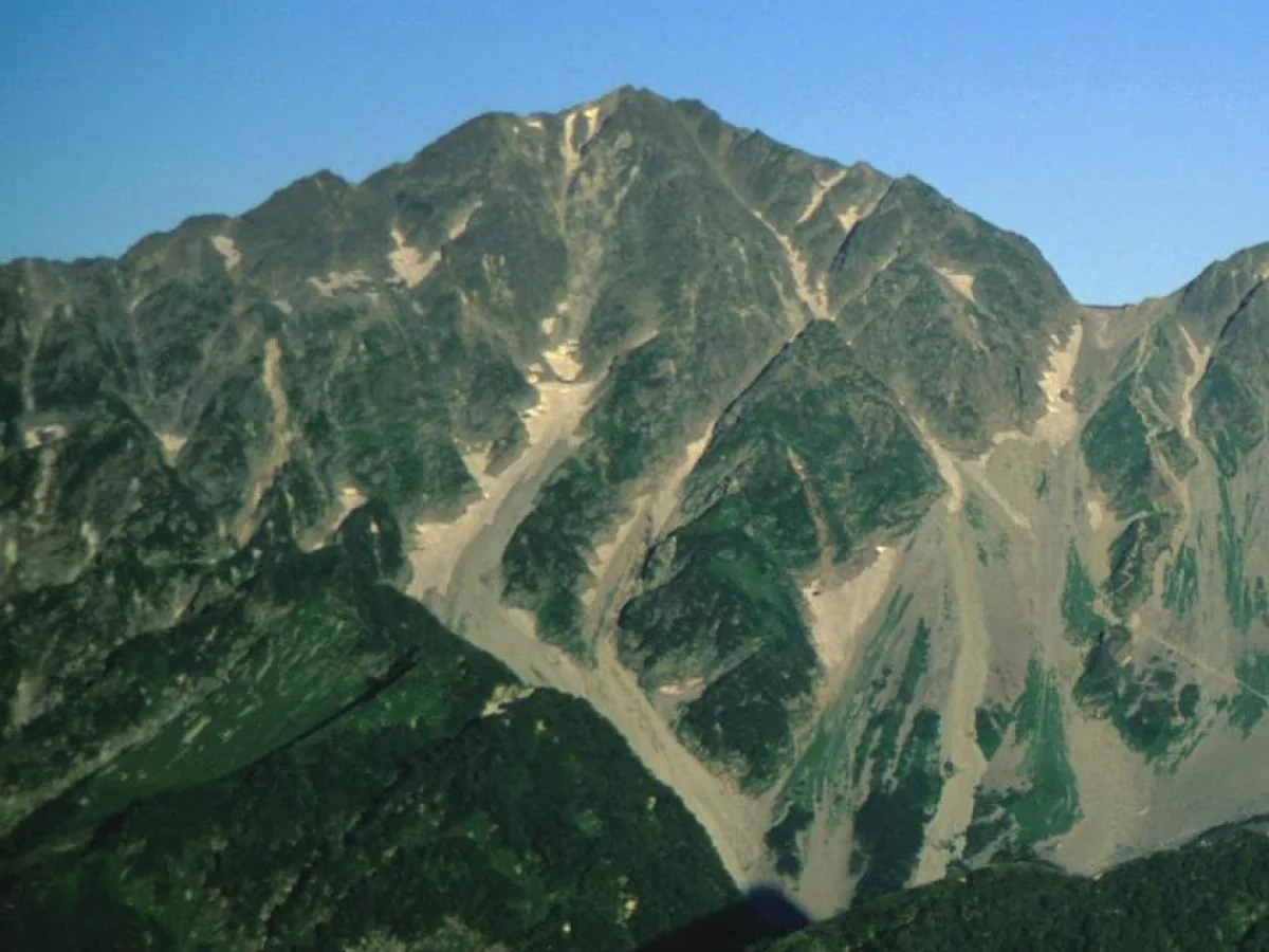 蝶ヶ岳から望む奥穂高岳