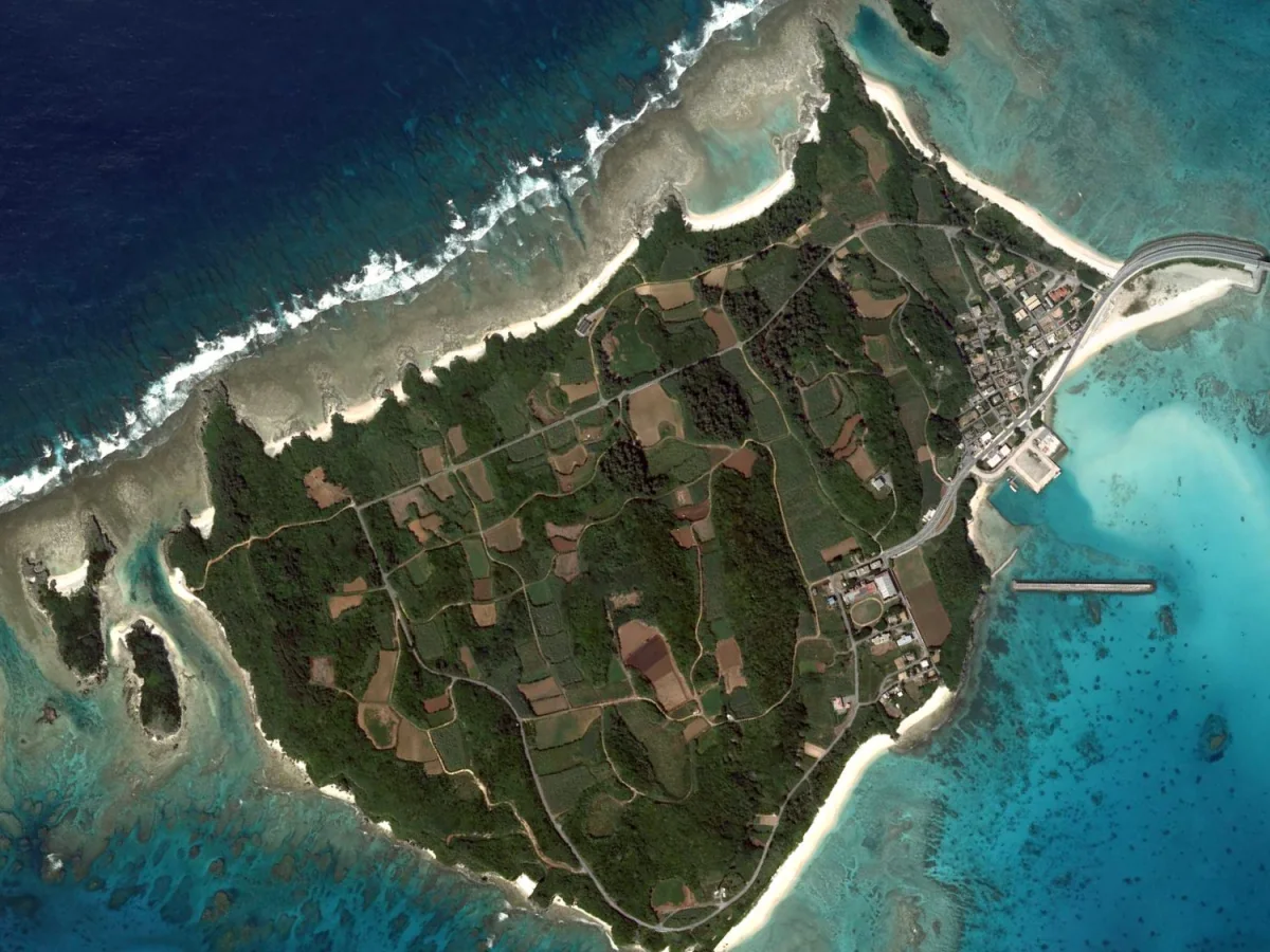 野甫島の空中写真