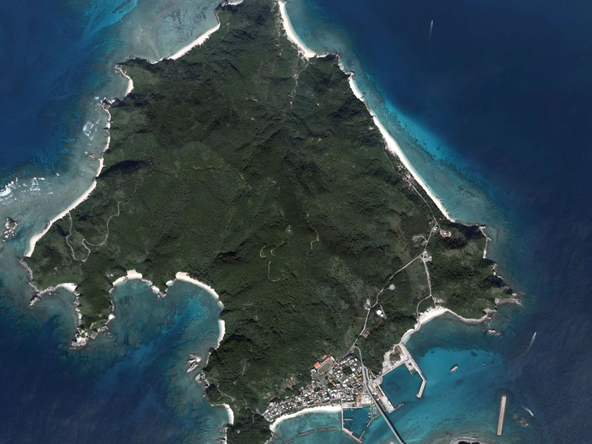阿嘉島の空中写真