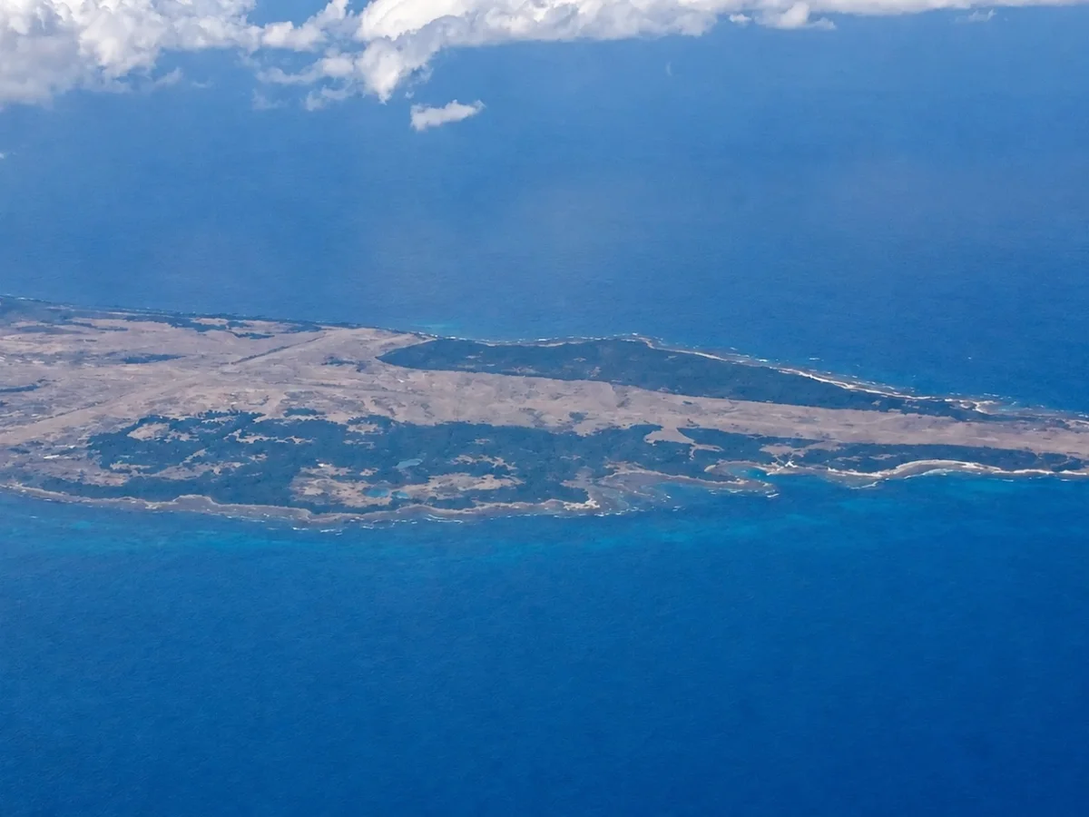 鹿児島県西之表市 馬毛島の航空写真