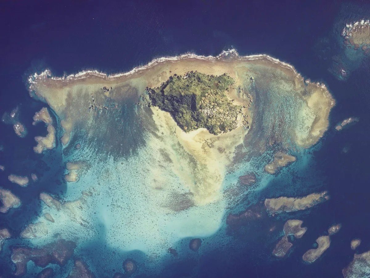 沖縄県宮古島市 大神島の航空写真
