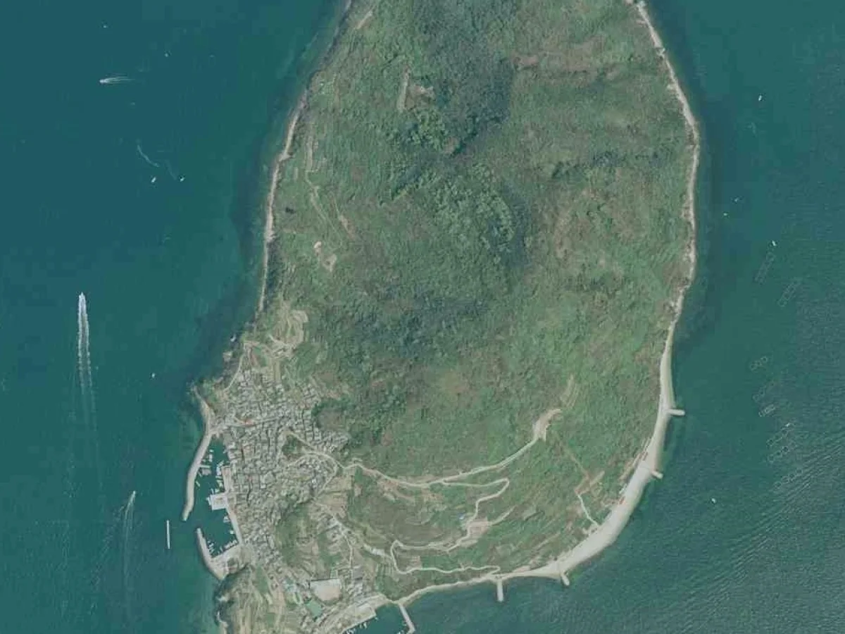 男木島の空中写真