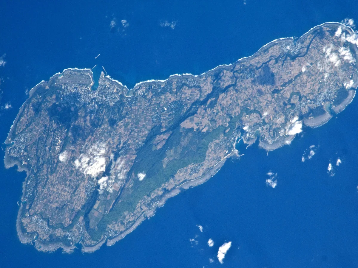 鹿児島県喜界町 喜界島の航空写真