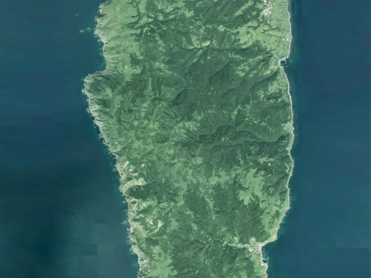 北海道礼文町 礼文島の航空写真